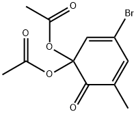 3-Bromo-5-methyl-6-oxo-2,4-cyclohexadienylidenediacetate 结构式