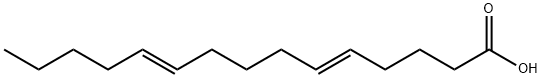 (5E,10E)-5,10-Pentadecadienoic acid 结构式