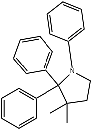 3,3-Dimethyl-1,2,2-triphenylpyrrolidine 结构式