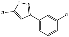 5-CHLORO-3-(3-CHLOROPHENYL)ISOXAZOLE 结构式
