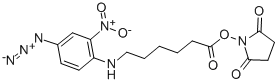 N-琥珀酰亚胺基-6-(4`-叠氮基-2`-硝基苯基氨基)己酸酯 结构式
