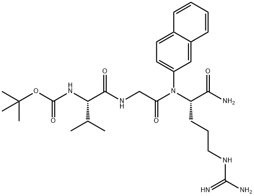 tert-butyloxycarbonyl-valyl-glycyl-arginine-2-naphthylamide 结构式