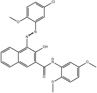 (4E)-4-[(5-chloro-2-methoxy-phenyl)hydrazinylidene]-N-(2,5-dimethoxyphenyl)-3-oxo-naphthalene-2-carboxamide 结构式