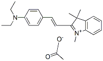 2-[2-[4-(二乙基氨基)苯基]乙烯基]-1,3,3-三甲基-3H-吲哚翁乙酸盐 结构式
