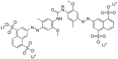 tetralithium 3,3'-[carbonylbis[imino(5-methoxy-2-methyl-4,1-phenylene)azo]]bis(naphthalene-1,5-disulphonate) 结构式
