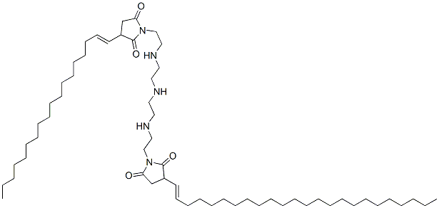 1-[2-[[2-[[2-[[2-[2,5-二氧-3-二十四烯基-1-吡咯烷基]乙基]氨基]乙基]氨基]乙基]氨基]乙基]-3-十八烯基-2,5-吡咯烷二酮 结构式