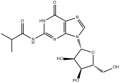 N2-异丁酰基鸟苷一水合物 结构式