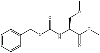 2-Benzyloxycarbonylamino-3-methoxy-propionic acid methyl ester 结构式