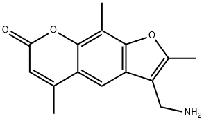 4'-AMINOMETHYL-4,5',8-TRIMETHYLPSORALEN 结构式