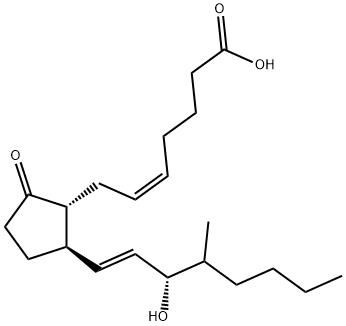 (5Z,13E,15S)-15-Hydroxy-16-methyl-9-oxoprosta-5,13-dien-1-oic acid 结构式