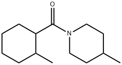 4-Methyl-1-[(2-methylcyclohexyl)carbonyl]piperidine 结构式