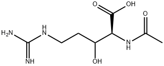 (2S)-2-acetamido-5-(diaminomethylideneamino)-3-hydroxy-pentanoic acid 结构式