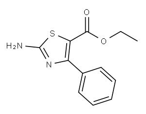 2-氨基-4-苯基-5-噻唑甲酸乙酯 结构式