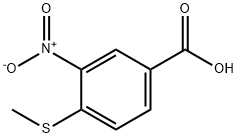 4-(甲基硫基)-3-硝基苯甲酸 结构式