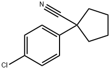 环戊烷甲腈,1-(4-氯苯基)- 结构式