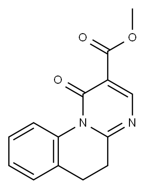 1-Oxo-5,6-dihydro-1H-pyrimido[1,2-a]quinoline-2-carboxylic acid methyl ester 结构式