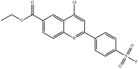 ethyl 4-chloro-2-[4-(fluorosulphonyl)phenyl]quinoline-6-carboxylate 结构式