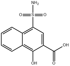 4-氨基磺酰-1-羟基-2-萘甲酸 结构式