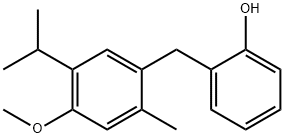 2-[[4-Methoxy-2-methyl-5-(1-methylethyl)phenyl]methyl]phenol 结构式