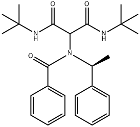N,N'-di-tert-butyl-2-(N-(1-phenylethyl)benzamido)malonamide 结构式