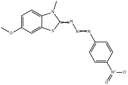 3-(6-Methoxy-3-methylbenzothiazol-2-ylidene)-1-(p-nitrophenyl)triazene 结构式