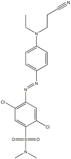 2,5-dichloro-4-[[4-[(2-cyanoethyl)ethylamino]phenyl]azo]-N,N-dimethylbenzenesulphonamide 结构式
