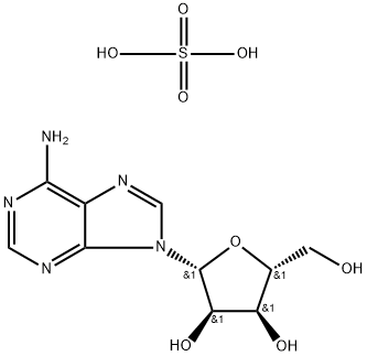 9-Β-D-呋喃核糖基腺嘌呤 结构式