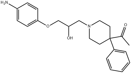1-(3-(4-Aminophenoxy-2-hydroxypropyl)-4-phenyl-4-piperidinyl)ethanone 结构式