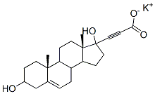 Androst-5-ene-3,17-diol-17-propiolic acid potassium salt Structure