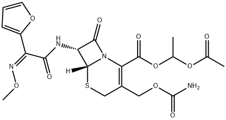 Cefuroxime 1-acetoxyethyl ester  Struktur