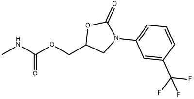 5-[[[(methylamino)carbonyl]oxy]methyl]-3-[3-(trifluoromethyl)phenyl]oxazolidin-2-one 结构式