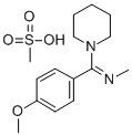 Piperidine, 1-((4-methoxyphenyl)(methylimino)methyl)-, monomethanesulf onate 结构式