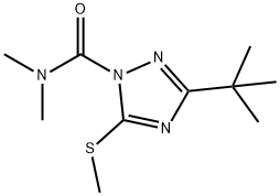1-(Dimethylcarbamoyl)-3-tert-butyl-5-(methylthio)-1H-1,2,4-triazole 结构式