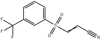 (E)-3-((3-(三氟甲基)苯基)磺酰基)丙烯腈 结构式