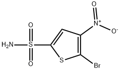 5-溴-4-硝基-2-噻吩磺酰胺 结构式