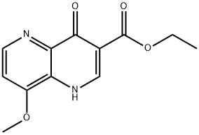 8-甲氧基-4-氧代-1,4-二氢-1,5-萘啶-3-羧酸乙酯 结构式