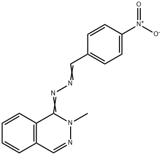 4-Nitrobenzaldehyde [2-methylphthalazin-1(2H)-ylidene]hydrazone 结构式