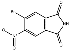 5-溴-6-硝基异吲哚啉-1,3-二酮 结构式