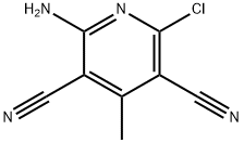 2-Amino-6-chloro-3,5-dicyano-4-methylpyridine 结构式
