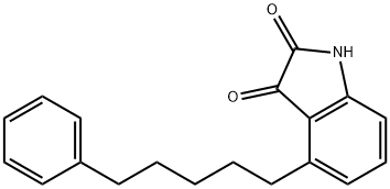 4-(5-Phenylpentyl)-1H-indole-2,3-dione 结构式