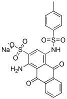 1-氨基-9,10-二氢-4-[[(4-甲苯基)磺酰基]氨基]-9,10-二氧代蒽-2-磺酸钠 结构式