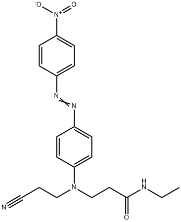 3-[(2-cyanoethyl)[4-[(4-nitrophenyl)azo]phenyl]amino]-N-ethylpropionamide 结构式