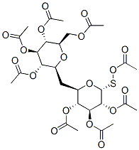 .alpha.-D-Glucopyranoside, 2,3,4,6-tetra-O-acetyl-.beta.-D-glucopyranosyl 1-thio-, tetraacetate 结构式