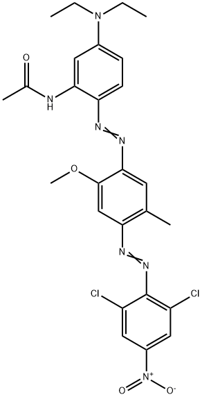 N-[2-[[4-[(2,6-dichloro-4-nitrophenyl)azo]-2-methoxy-5-methylphenyl]azo]-5-(diethylamino)phenyl]acetamide 结构式