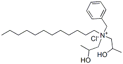 benzyldodecylbis(2-hydroxypropyl)ammonium chloride 结构式