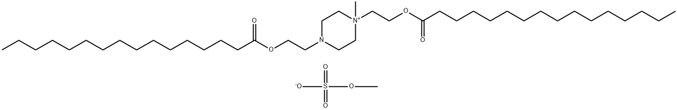 1-methyl-1,4-bis[2-[(1-oxohexadecyl)oxy]ethyl]piperazinium methyl sulphate 结构式