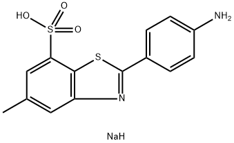 sodium 2-(4-aminophenyl)-5-methylbenzothiazole-7-sulphonate 结构式