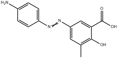 5-[(4-aminophenyl)azo]-3-methylsalicylic acid 结构式