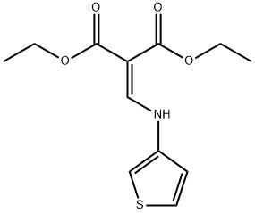 2-((噻吩-3-基氨基)亚甲基)丙二酸二乙酯 结构式