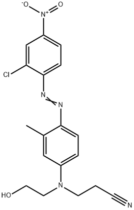 3-[[4-[(2-氯-4-硝基苯基)偶氮]-3-甲基苯基](2-羟基乙基)氨基]丙腈 结构式